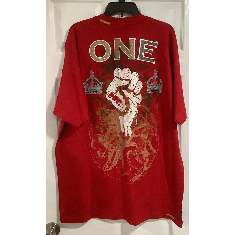 Vntg Ablanche Red One Nation Heavy Cotton Graphic Shirt Men's sz 5XL